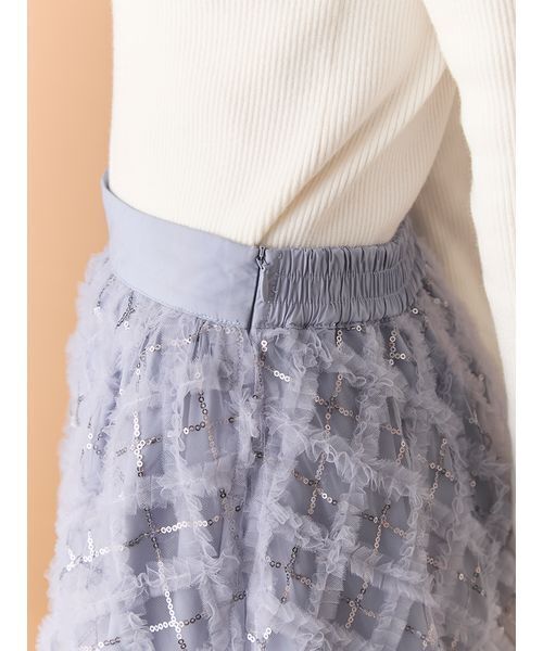 LILY BROWN(リリーブラウン)の「クロスチュールボリュームスカート(スカート・レディース・チェック/ブルー/アイボリー・0/1)」の11枚目の写真