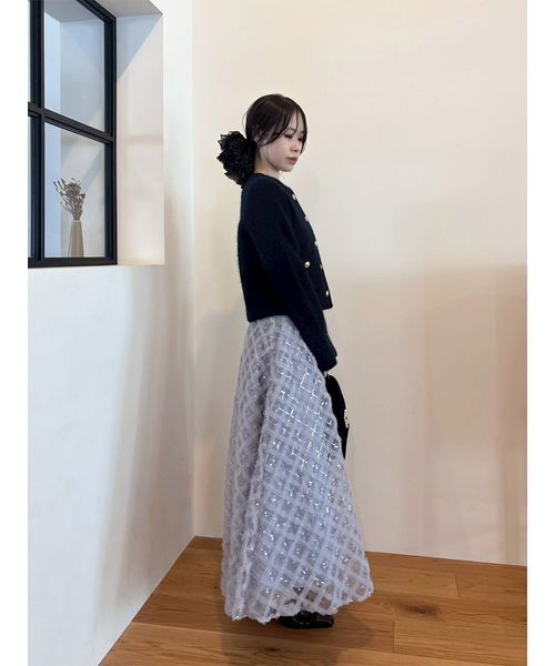 LILY BROWN(リリーブラウン)の「クロスチュールボリュームスカート(スカート・レディース・チェック/ブルー/アイボリー・0/1)」の16枚目の写真