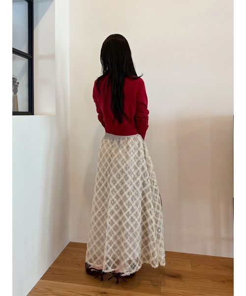 LILY BROWN(リリーブラウン)の「クロスチュールボリュームスカート(スカート・レディース・チェック/ブルー/アイボリー・0/1)」の18枚目の写真