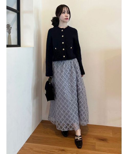 LILY BROWN(リリーブラウン)の「クロスチュールボリュームスカート(スカート・レディース・チェック/ブルー/アイボリー・0/1)」の20枚目の写真