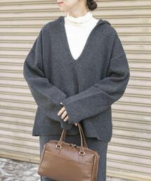 ITEMS URBANRESEARCH | スキッパーフードニット(ニット/セーター)