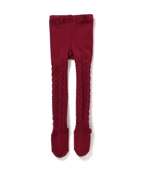 apres les cours（アプレレクール）の「【ジュニア対応】ハートケーブルタイツ（タイツ/ストッキング・キッズ・アイボリー/レッド・90/100/110/120/140）」の12枚目の写真