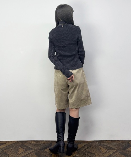 NICOLE CLUB（ニコル　クラブ）の「ハイネックリブニット（Tシャツ/カットソー・レディース・オフホワイト/チャコール・FREE）」の10枚目の写真