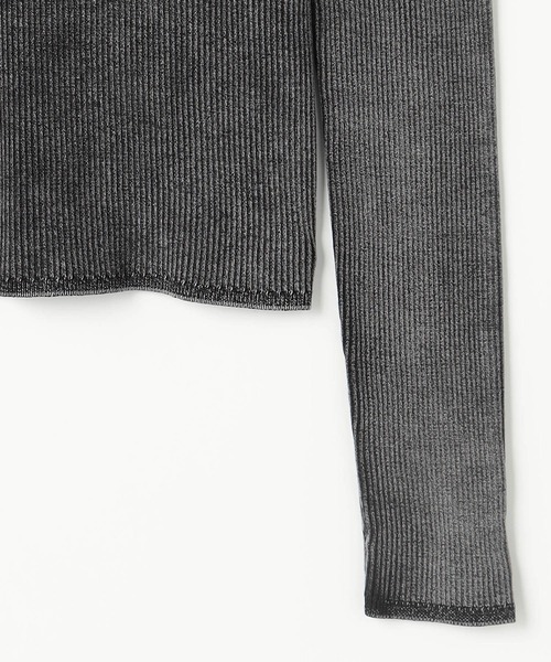 NICOLE CLUB（ニコル　クラブ）の「ハイネックリブニット（Tシャツ/カットソー・レディース・オフホワイト/チャコール・FREE）」の15枚目の写真