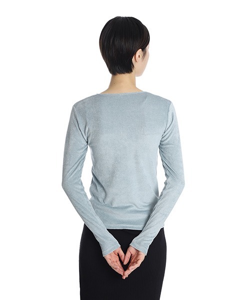 BASERANGE（ベースレンジ）の「BASERANGE / ベースレンジ：【レディース】OMO LONG SLEEVE TEE：TTOL-VE-WI25[ANN]（Tシャツ/カットソー・レディース・グレー系その他・S）」の7枚目の写真