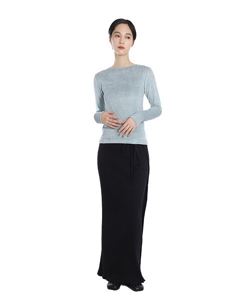 BASERANGE（ベースレンジ）の「BASERANGE / ベースレンジ：【レディース】OMO LONG SLEEVE TEE：TTOL-VE-WI25[ANN]（Tシャツ/カットソー・レディース・グレー系その他・S）」の8枚目の写真