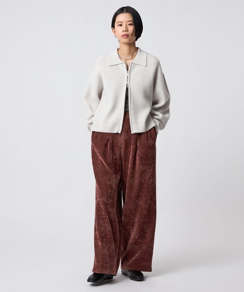 CITEN(シテン)の「<CITEN>コーデュロイタックイージーパンツ(その他パンツ・レディース・ダークブラウン/ダークグレー・S/M)」の4枚目の写真