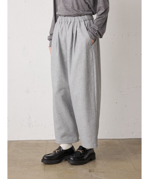 MidiUmi（ミディウミ）の「MidiUmi ウールワイドイージーパンツ（その他パンツ・レディース・チャコールグレー/ライトグレー/ブラック・FREE）」の12枚目の写真
