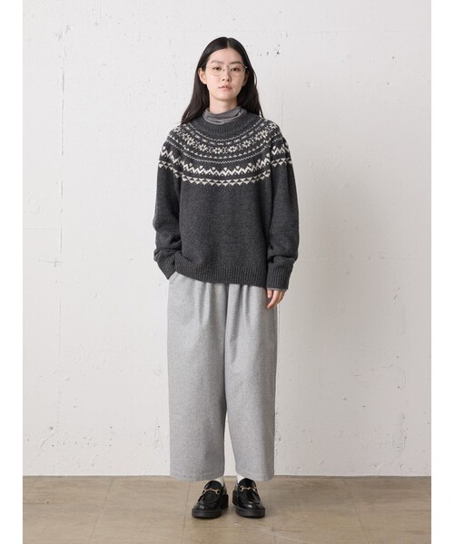 MidiUmi（ミディウミ）の「MidiUmi ウールワイドイージーパンツ（その他パンツ・レディース・チャコールグレー/ライトグレー/ブラック・FREE）」の15枚目の写真