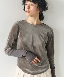 Libra Cue | シアー切り替えカットソー(Tシャツ/カットソー)