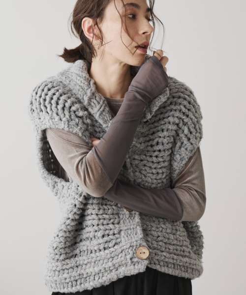 Libra Cue（リブラ キュー）の「シアー切り替えカットソー（Tシャツ/カットソー・レディース・ブラック/チャコールグレー/オフホワイト・FREE）」の3枚目の写真