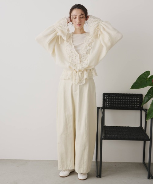 Libra Cue（リブラ キュー）の「シアー切り替えカットソー（Tシャツ/カットソー・レディース・ブラック/チャコールグレー/オフホワイト・FREE）」の7枚目の写真