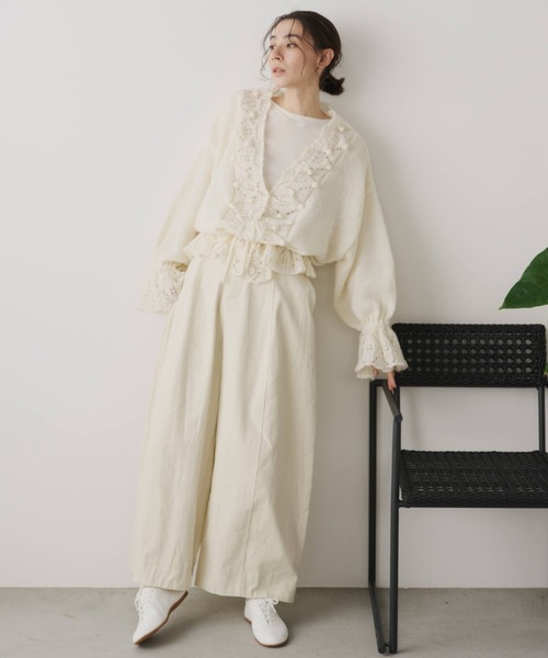 Libra Cue（リブラ キュー）の「シアー切り替えカットソー（Tシャツ/カットソー・レディース・ブラック/チャコールグレー/オフホワイト・FREE）」の8枚目の写真