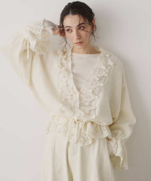 Libra Cue（リブラ キュー）の「シアー切り替えカットソー（Tシャツ/カットソー・レディース・ブラック/チャコールグレー/オフホワイト・FREE）」の4枚目の写真