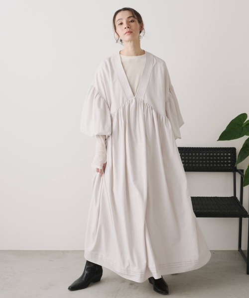 Libra Cue（リブラ キュー）の「シアー切り替えカットソー（Tシャツ/カットソー・レディース・ブラック/チャコールグレー/オフホワイト・FREE）」の13枚目の写真