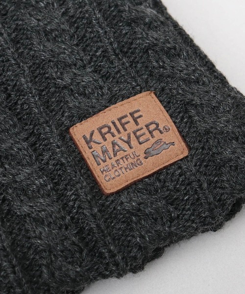 KRIFF MAYER（クリフメイヤー）の「切替編み パネルニット 裏ボア ロングネックウォーマー（ネックウォーマー/スヌード・メンズ・マルチ/ブラック/ベージュ・FREE）」の16枚目の写真