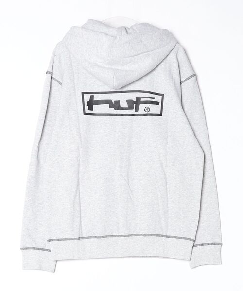 HUF(ハフ)の「HUF STRETCH F/Z HOODIE ハフ ストレッチフルジップ パーカー(パーカー・メンズ・ホワイト系1/ブラック・SMALL/MEDIUM/LARGE/X-LARGE/XX-LARGE)」の3枚目の写真