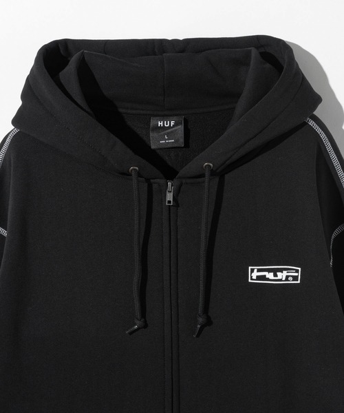 HUF(ハフ)の「HUF STRETCH F/Z HOODIE ハフ ストレッチフルジップ パーカー(パーカー・メンズ・ホワイト系1/ブラック・SMALL/MEDIUM/LARGE/X-LARGE/XX-LARGE)」の7枚目の写真
