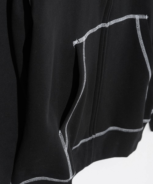 HUF(ハフ)の「HUF STRETCH F/Z HOODIE ハフ ストレッチフルジップ パーカー(パーカー・メンズ・ホワイト系1/ブラック・SMALL/MEDIUM/LARGE/X-LARGE/XX-LARGE)」の9枚目の写真