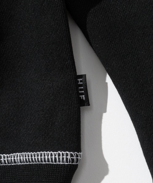 HUF(ハフ)の「HUF STRETCH F/Z HOODIE ハフ ストレッチフルジップ パーカー(パーカー・メンズ・ホワイト系1/ブラック・SMALL/MEDIUM/LARGE/X-LARGE/XX-LARGE)」の11枚目の写真