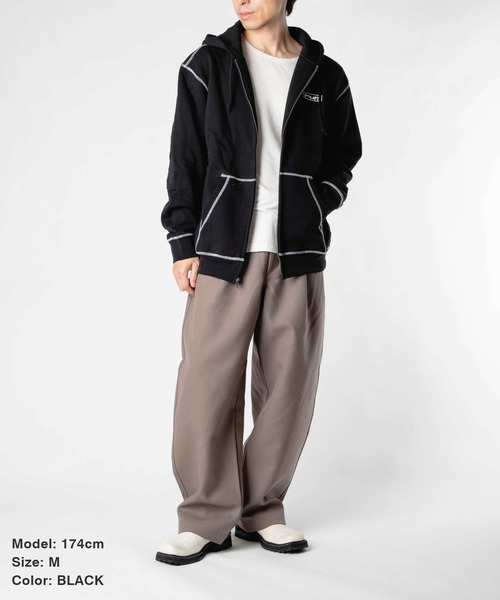 HUF(ハフ)の「HUF STRETCH F/Z HOODIE ハフ ストレッチフルジップ パーカー(パーカー・メンズ・ホワイト系1/ブラック・SMALL/MEDIUM/LARGE/X-LARGE/XX-LARGE)」の15枚目の写真