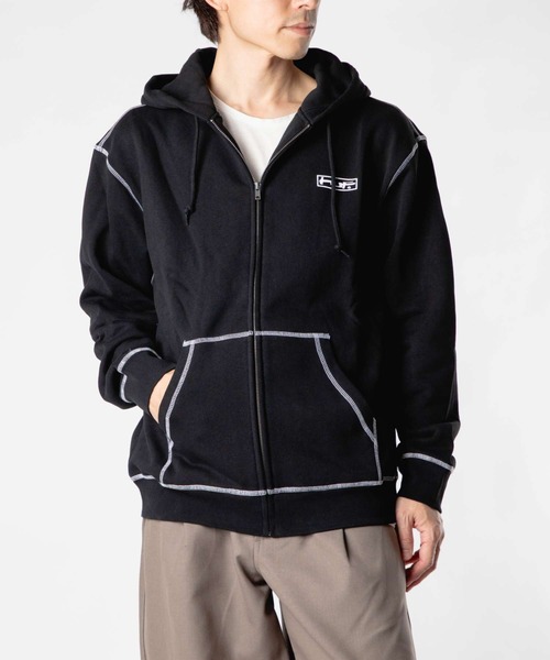 HUF(ハフ)の「HUF STRETCH F/Z HOODIE ハフ ストレッチフルジップ パーカー(パーカー・メンズ・ホワイト系1/ブラック・SMALL/MEDIUM/LARGE/X-LARGE/XX-LARGE)」の16枚目の写真