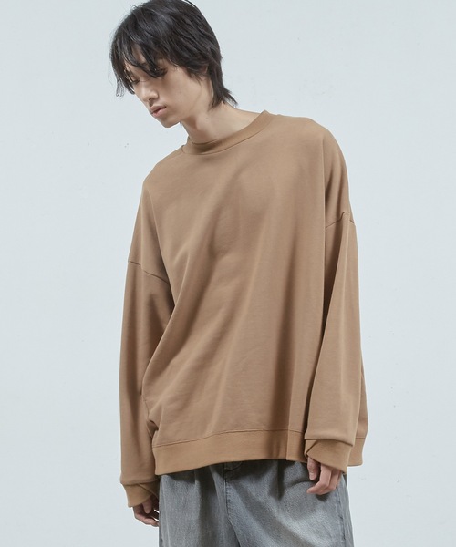 Dulcamara(ドゥルカマラ)の「ラップリブワイドSWトレ ーナー(スウェット・メンズ・黄土色系/ブラック/グリーン・0/1)」の3枚目の写真