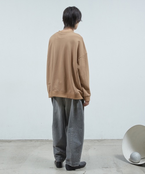 Dulcamara(ドゥルカマラ)の「ラップリブワイドSWトレ ーナー(スウェット・メンズ・黄土色系/ブラック/グリーン・0/1)」の7枚目の写真