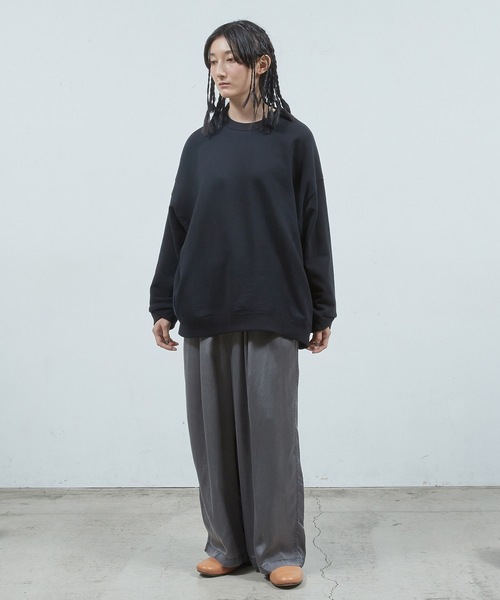 Dulcamara(ドゥルカマラ)の「ラップリブワイドSWトレ ーナー(スウェット・メンズ・黄土色系/ブラック/グリーン・0/1)」の8枚目の写真