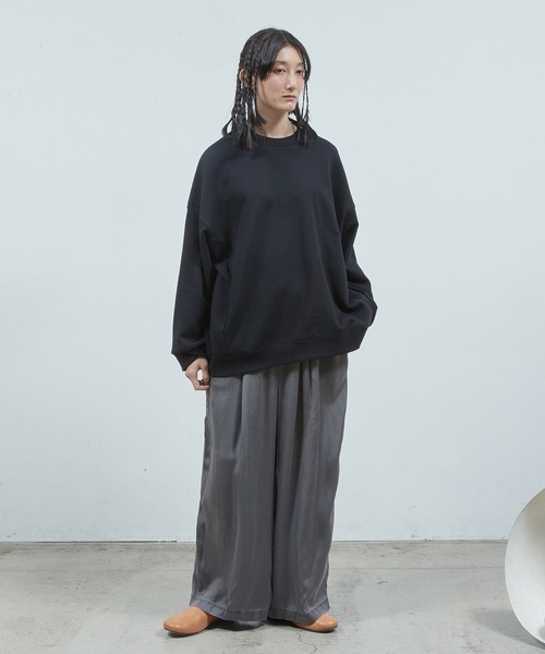 Dulcamara(ドゥルカマラ)の「ラップリブワイドSWトレ ーナー(スウェット・メンズ・黄土色系/ブラック/グリーン・0/1)」の10枚目の写真
