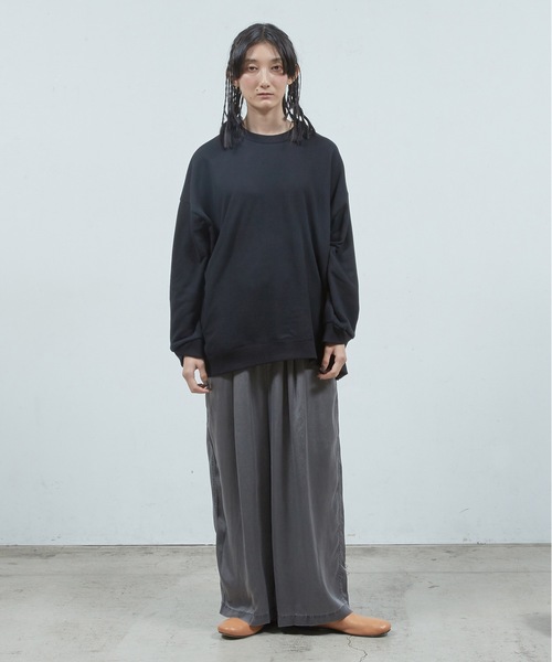 Dulcamara(ドゥルカマラ)の「ラップリブワイドSWトレ ーナー(スウェット・メンズ・黄土色系/ブラック/グリーン・0/1)」の11枚目の写真