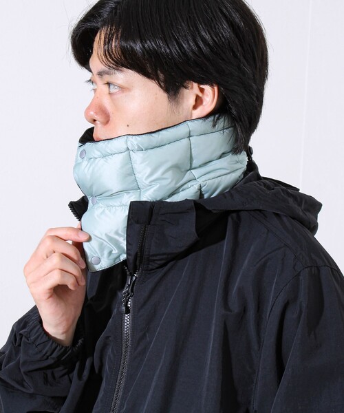 TAION（タイオン）の「【TAION/タイオン】ベーシック ダウンネックウォーマー（ネックウォーマー/スヌード・メンズ・サックスブルー/チャコールグレー/ライトグレー/イエロー/ネイビー/ベージュ/オリーブ/ブラック・FREE）」の10枚目の写真