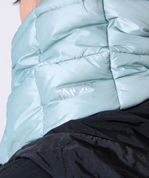 TAION（タイオン）の「【TAION/タイオン】ベーシック ダウンネックウォーマー（ネックウォーマー/スヌード・メンズ・サックスブルー/チャコールグレー/ライトグレー/イエロー/ネイビー/ベージュ/オリーブ/ブラック・FREE）」の11枚目の写真