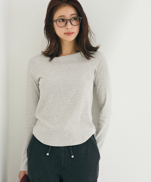 coca(coca)(コカ)の「微起毛ラウンドトップス(Tシャツ/カットソー・レディース・ホワイト/ライトグレー/ブラック/ブラウン・M/XL/S/L)」の10枚目の写真