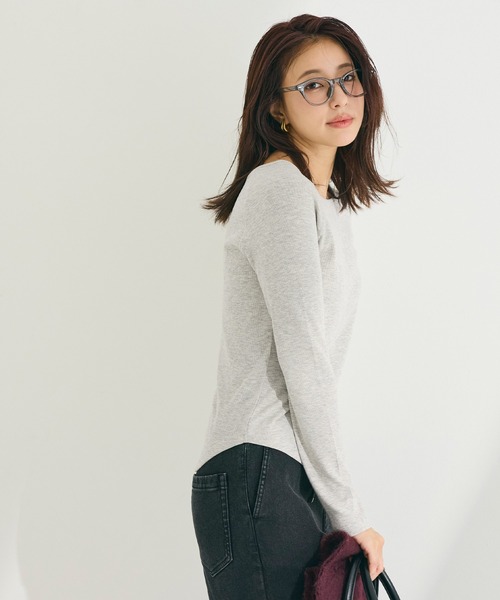 coca(coca)(コカ)の「微起毛ラウンドトップス(Tシャツ/カットソー・レディース・ホワイト/ライトグレー/ブラック/ブラウン・M/XL/S/L)」の11枚目の写真