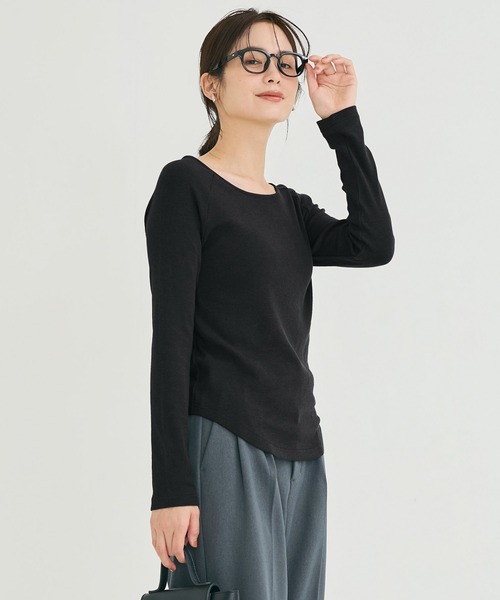 coca(coca)(コカ)の「微起毛ラウンドトップス(Tシャツ/カットソー・レディース・ホワイト/ライトグレー/ブラック/ブラウン・M/XL/S/L)」の15枚目の写真