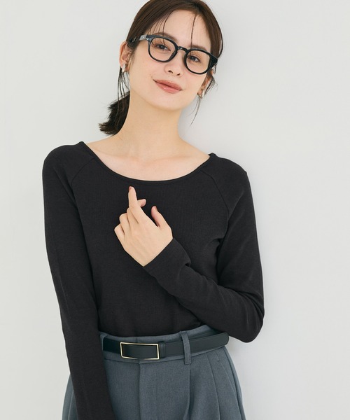 coca(coca)(コカ)の「微起毛ラウンドトップス(Tシャツ/カットソー・レディース・ホワイト/ライトグレー/ブラック/ブラウン・M/XL/S/L)」の17枚目の写真
