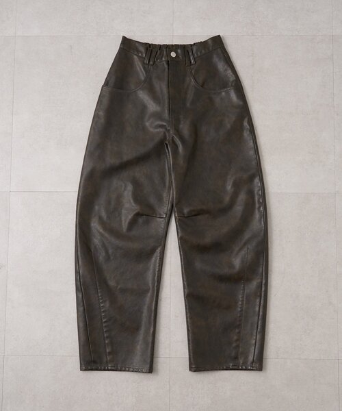 mline（エムライン）の「[mline]レザーカーブパンツ（その他パンツ・レディース・ブラック/ブラウン・1/2）」の9枚目の写真