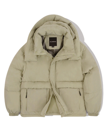 F.ILLUMINATE（フィルミネイト）の「Utility Hooded Short Puffer jacket - Beige（ダウンジャケット/コート）」
