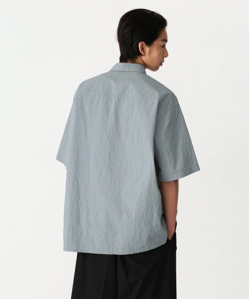 MUSINSA STANDARD（ムシンサスタンダード）の「リラックスドナイロンクリーズ半袖シャツ[クラウディブルー]（シャツ/ブラウス・メンズ・その他・MEDIUM/LARGE/X-LARGE/XX-LARGE）」の3枚目の写真
