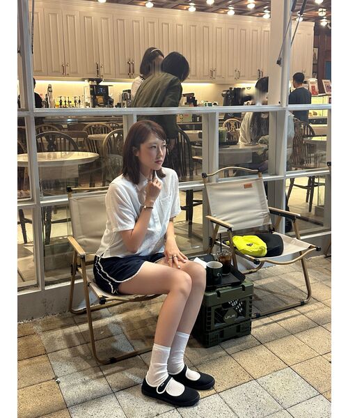 MUSINSA STANDARD WOMAN（ムシンサスタンダードウーマン）の「ウィメンズリネンライク半袖シャツ[ホワイト]（シャツ/ブラウス・レディース・その他・SMALL/MEDIUM/LARGE/X-SMALL）」の8枚目の写真