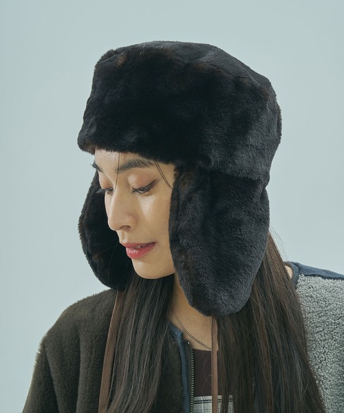 Odds（オッズ）の「(odds)USHANKA（キャップ・レディース・ブラウン/ブラック・ONE SIZE）」の13枚目の写真