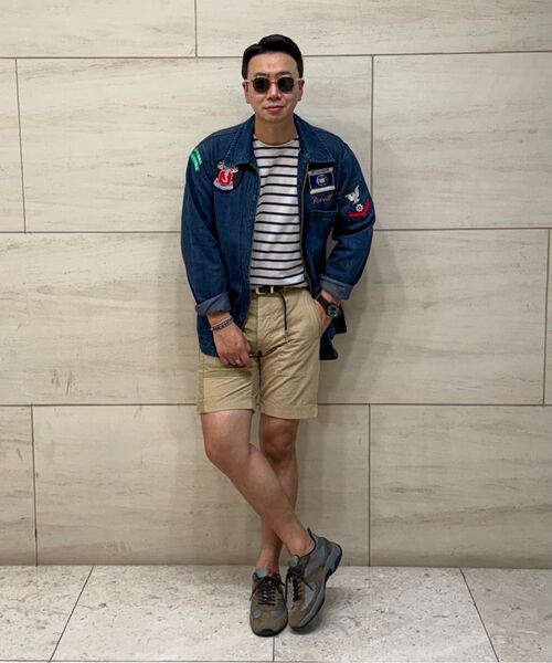 MUSINSA STANDARD（ムシンサスタンダード）の「ストライプボートネック長袖Tシャツ [アイボリー/ネイビー]（Tシャツ/カットソー・メンズ・その他・SMALL/MEDIUM/LARGE/XX-LARGE/X-LARGE）」の8枚目の写真