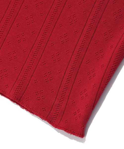 YOUHEE(ユヒ)の「EYELET SLEEVELESS RED(Tシャツ/カットソー・レディース・その他・FREE)」の9枚目の写真