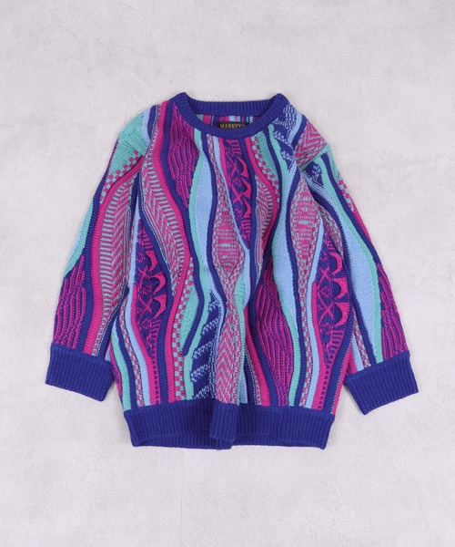 MARKEY'S（マーキーズ）の「3Dレトロクルーネックニット（ニット/セーター・キッズ・ブルー/ブラック/レッド・S/M/L/LL）」の9枚目の写真