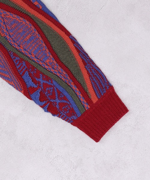 MARKEY'S（マーキーズ）の「3Dレトロクルーネックニット（ニット/セーター・キッズ・ブルー/ブラック/レッド・S/M/L/LL）」の18枚目の写真