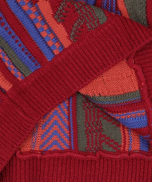 MARKEY'S（マーキーズ）の「3Dレトロクルーネックニット（ニット/セーター・キッズ・ブルー/ブラック/レッド・S/M/L/LL）」の20枚目の写真