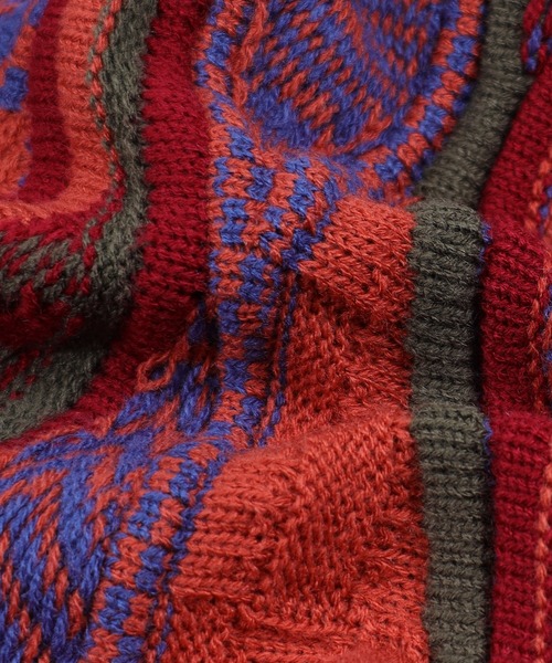 MARKEY'S（マーキーズ）の「3Dレトロクルーネックニット（ニット/セーター・キッズ・ブルー/ブラック/レッド・S/M/L/LL）」の21枚目の写真