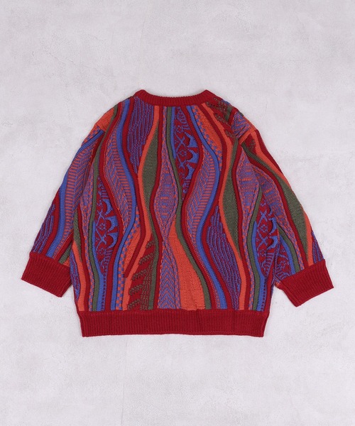 MARKEY'S（マーキーズ）の「3Dレトロクルーネックニット（ニット/セーター・キッズ・ブルー/ブラック/レッド・S/M/L/LL）」の22枚目の写真