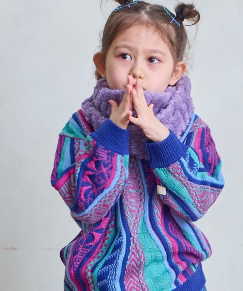 MARKEY'S（マーキーズ）の「3Dレトロクルーネックニット（ニット/セーター・キッズ・ブルー/ブラック/レッド・S/M/L/LL）」の10枚目の写真